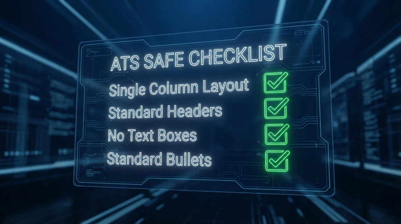 ATS Safe Resume Checklist