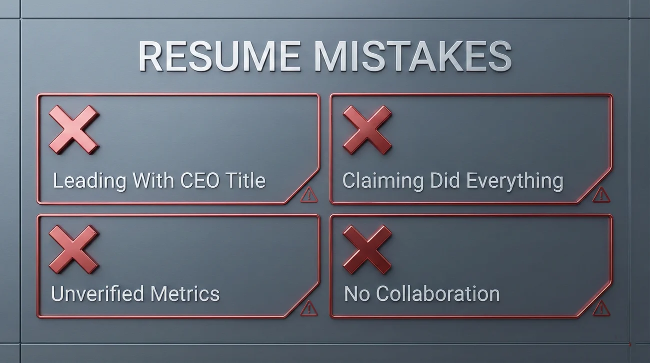 Common Resume Mistakes That Kill Founder Applications