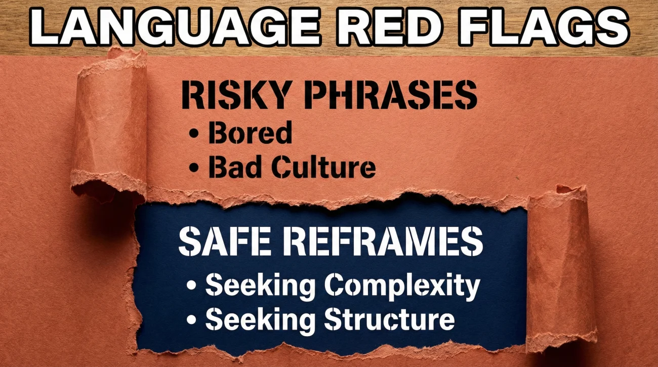 Red Flags Vs Safe Language