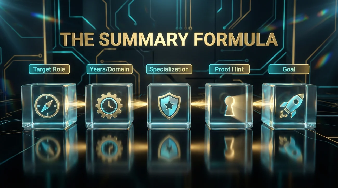 Resume Summary Structure Formula