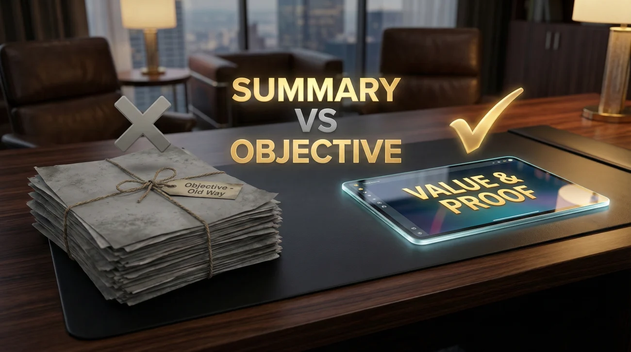 Resume Summary Vs Objective Comparison
