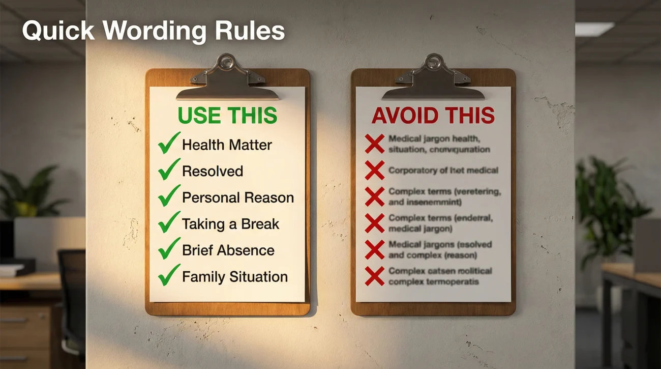Resume Wording Comparison List