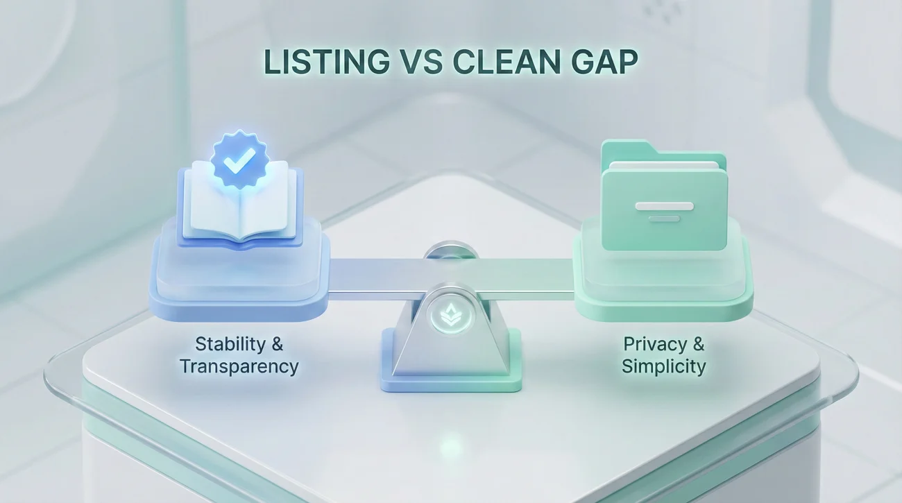 Listing Vs Clean Gap Comparison
