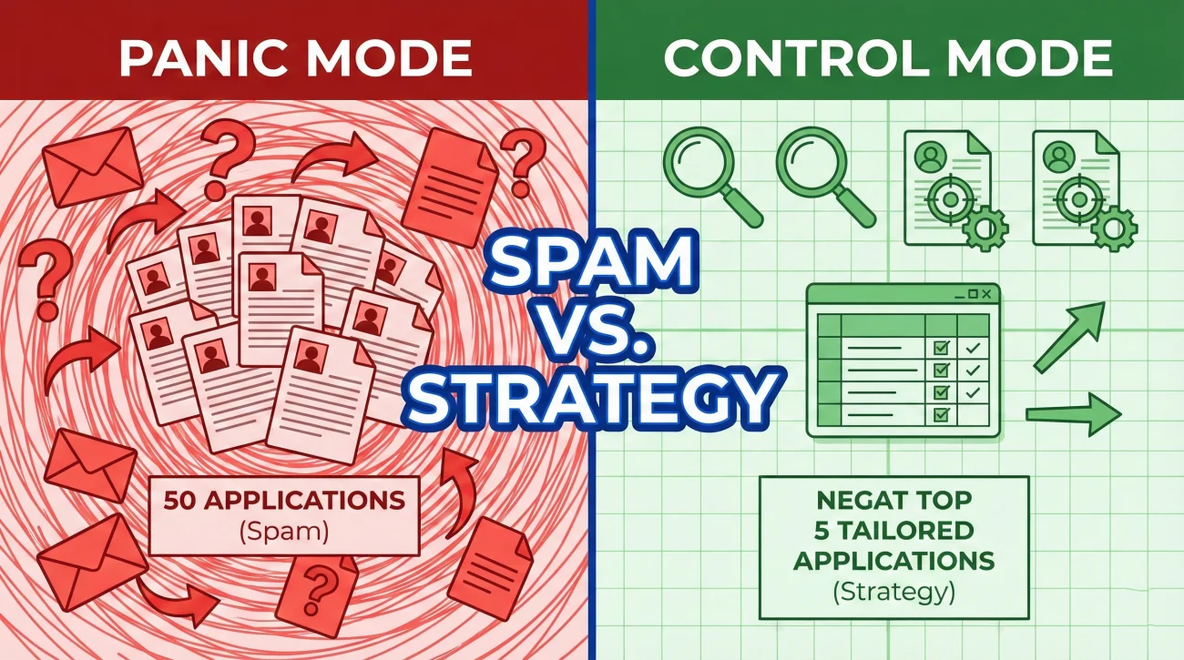 Comparison Between Panic Mode And Strategic Job Search