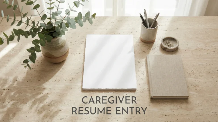 Full-Time Caregiver Resume Entry Examples: How to Describe It Without Turning It Into a Nursing Job
