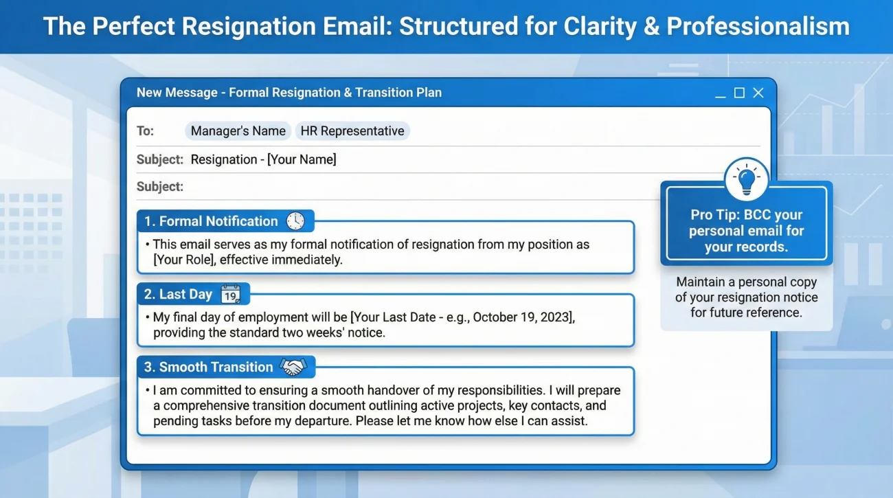 The Clean Exit Protocol: How to Resign Without Risk in a Low-Turnover Market 4 Standard Resignation Letter Template And Pro Tip