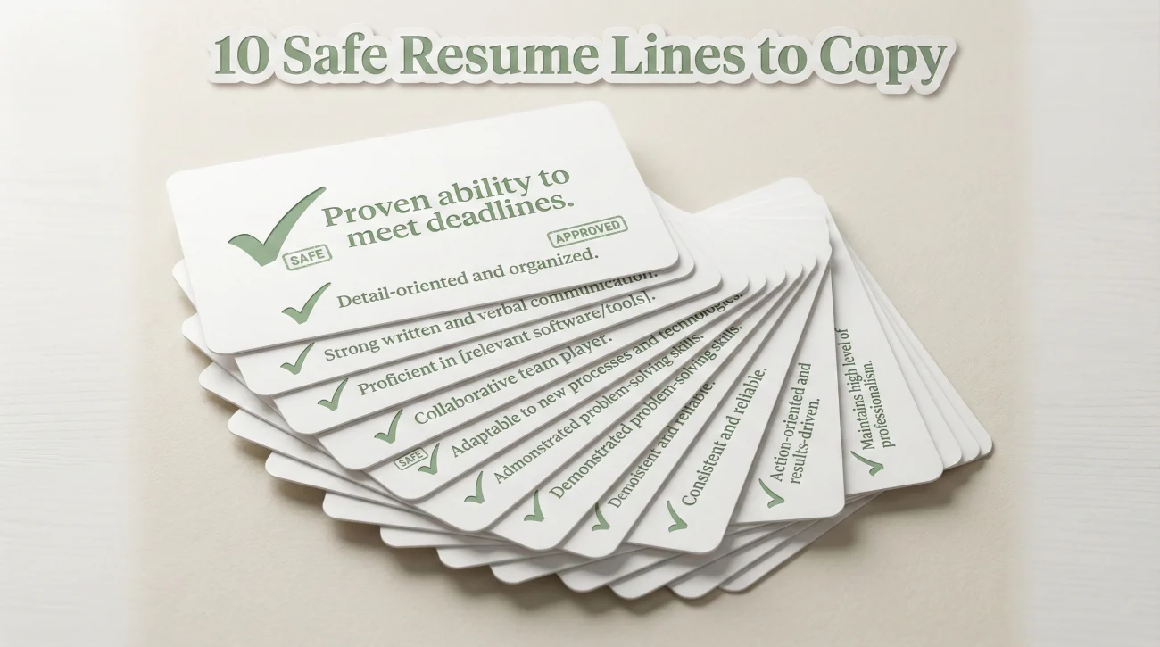 10 Resume Lines For Career Breaks