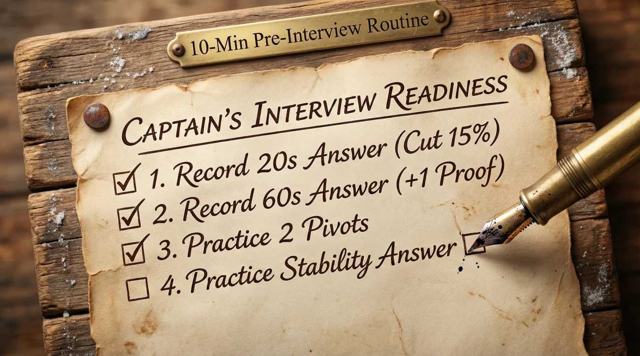 A 10 Minute Interview Practice Routine Checklist