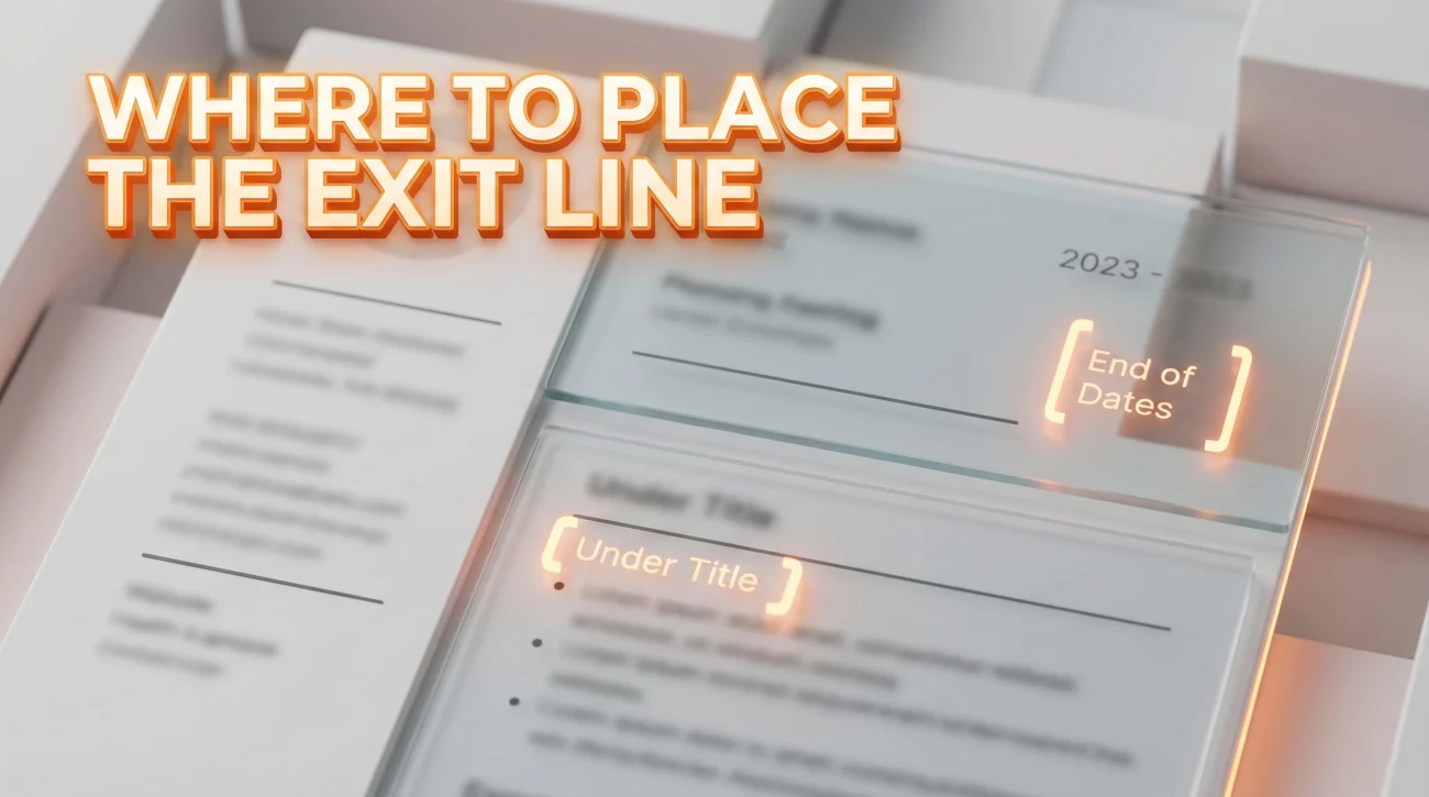 Resume Placement For Position Eliminated Line