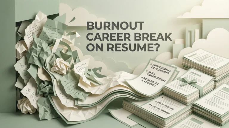 Burnout Career Break on a Resume: Say It Without Turning It Into a Health Disclosure