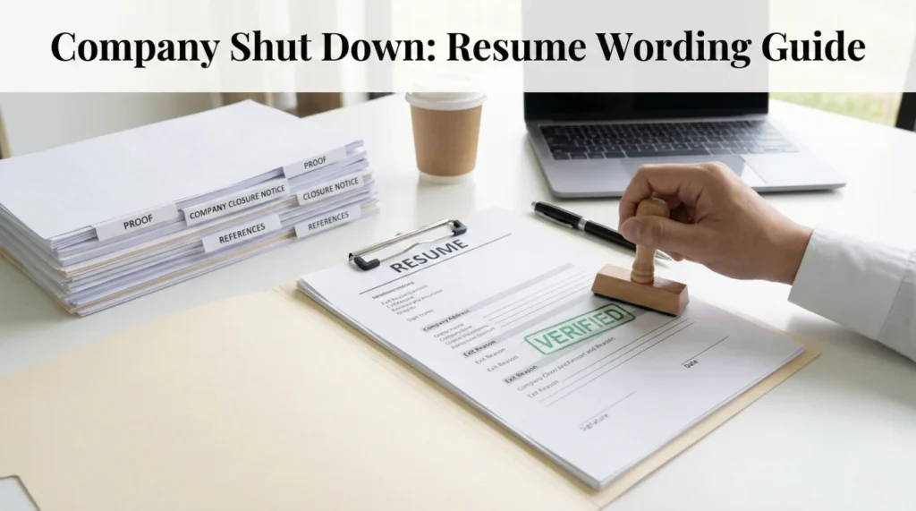 Company Shut Down: Resume Wording Plus Verification Answers That Keep It Simple 1 Company Shut Down Resume Wording