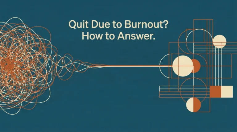 Quit Without Another Job Because of Burnout: A Professional Interview Explanation
