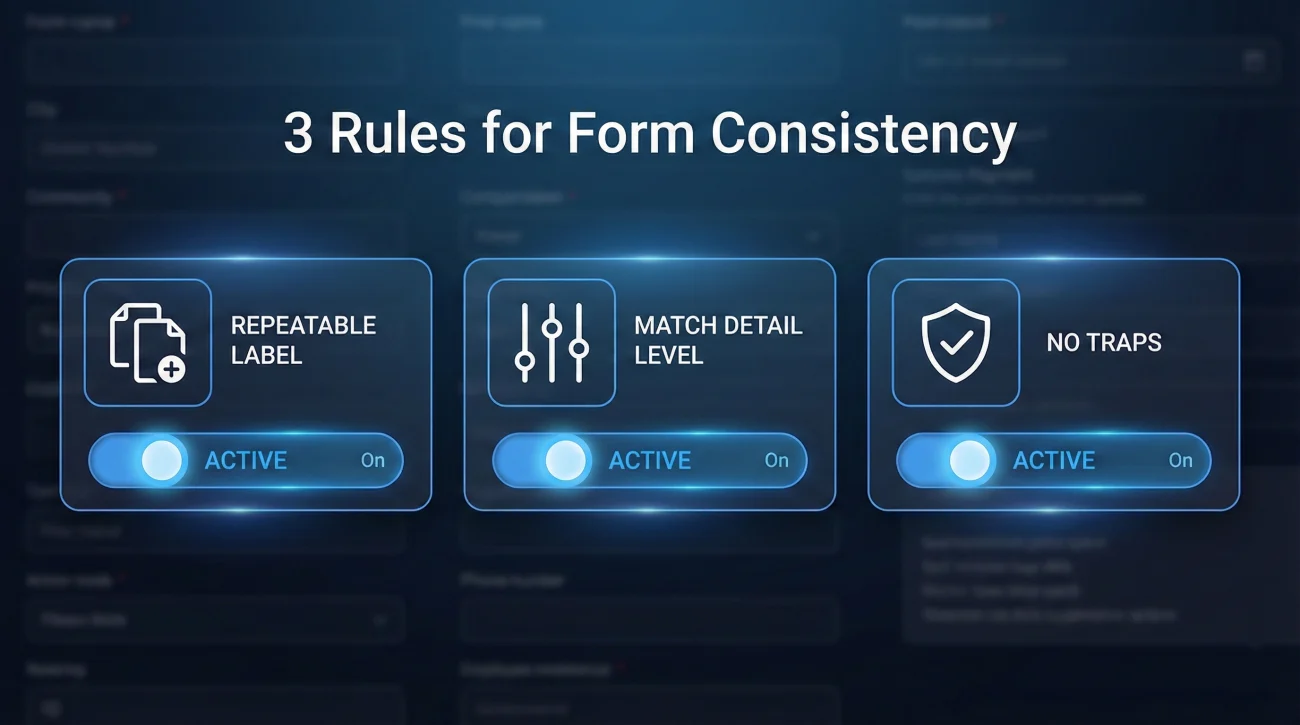 3 Consistency Rules For Application Forms