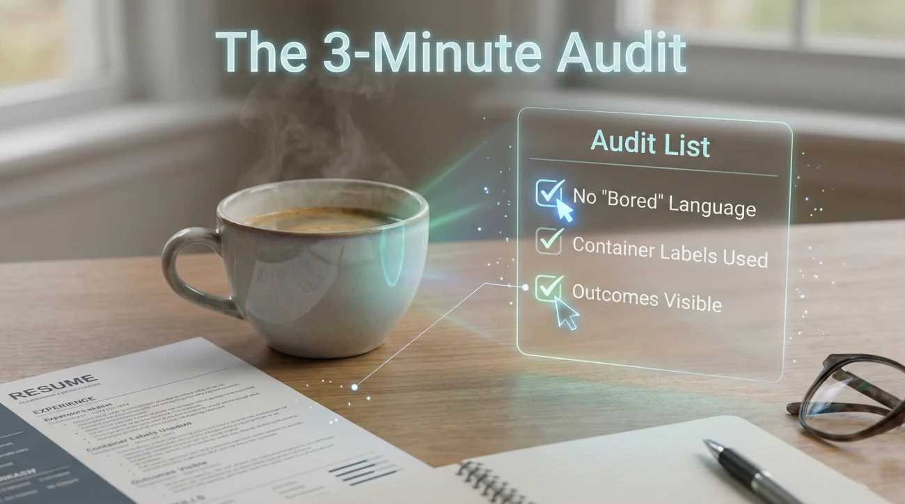 3 Minute Resume Audit AR Checklist