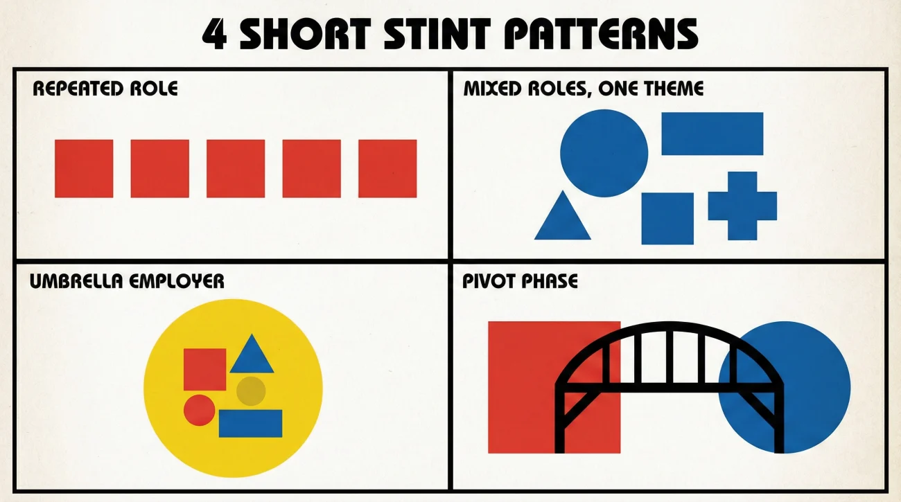 4 Resume Patterns For Short Stints Infographic