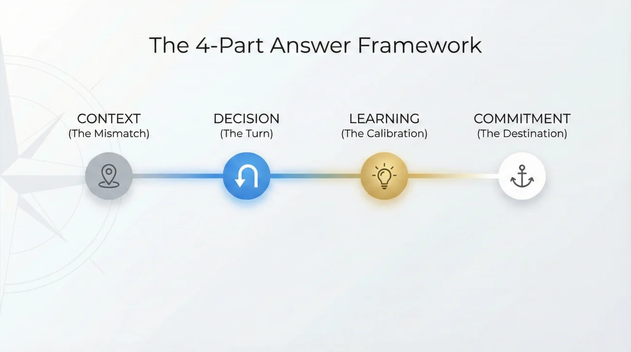4 Part Short Tenure Answer Framework Infographic