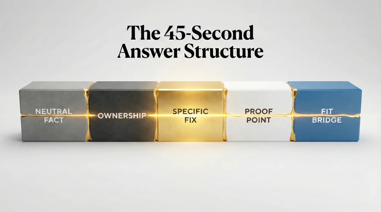 45 Second Fired Answer Structure Infographic