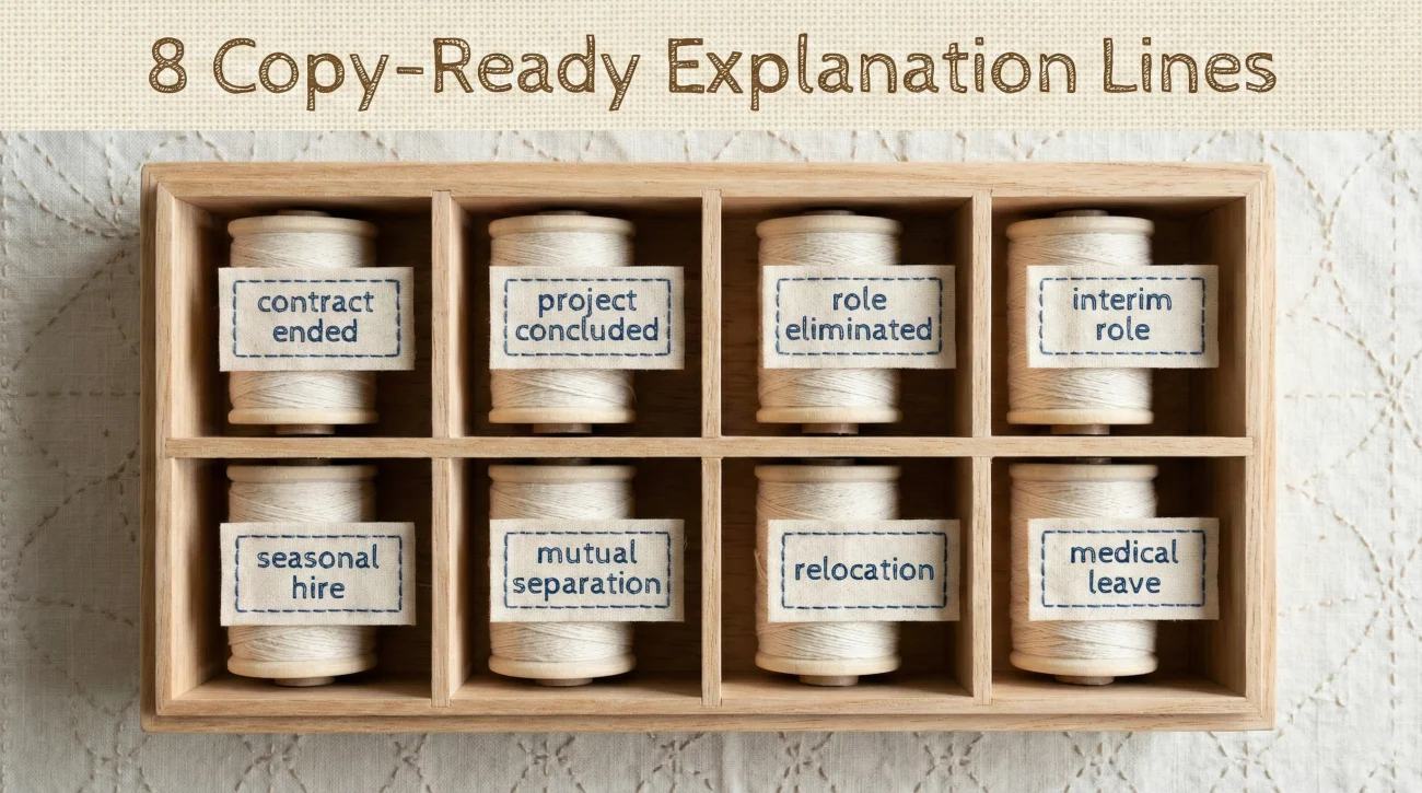 8 Short Stint Explanation Lines Sashiko Style