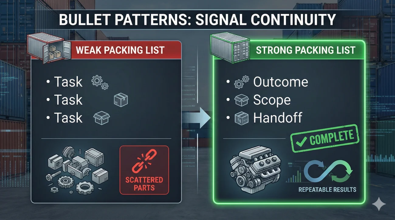 Bullet Points Structure For Contract Work