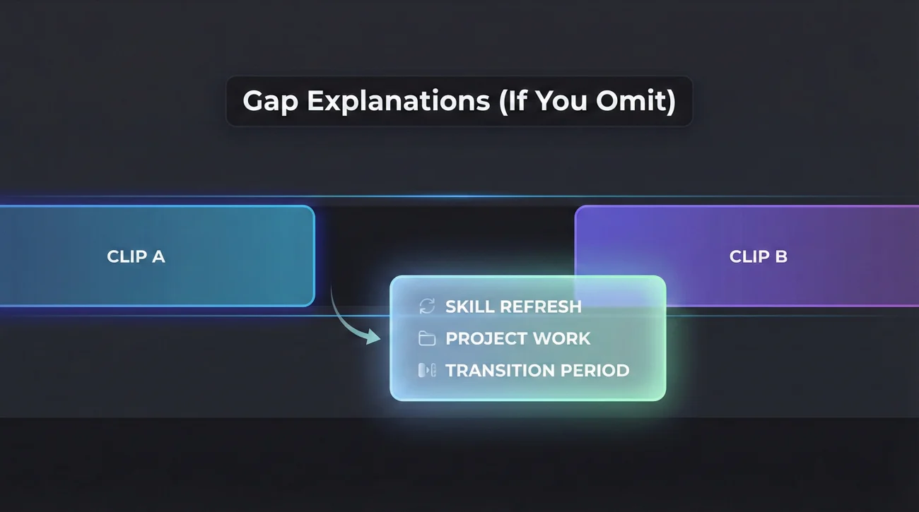Gap Explanation Options For Omitted Jobs