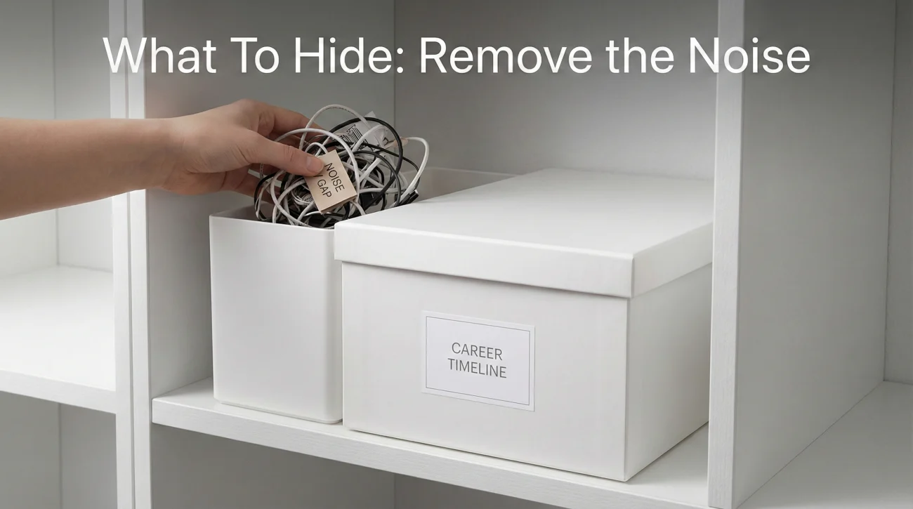 Resume Curation What To Hide Infographic
