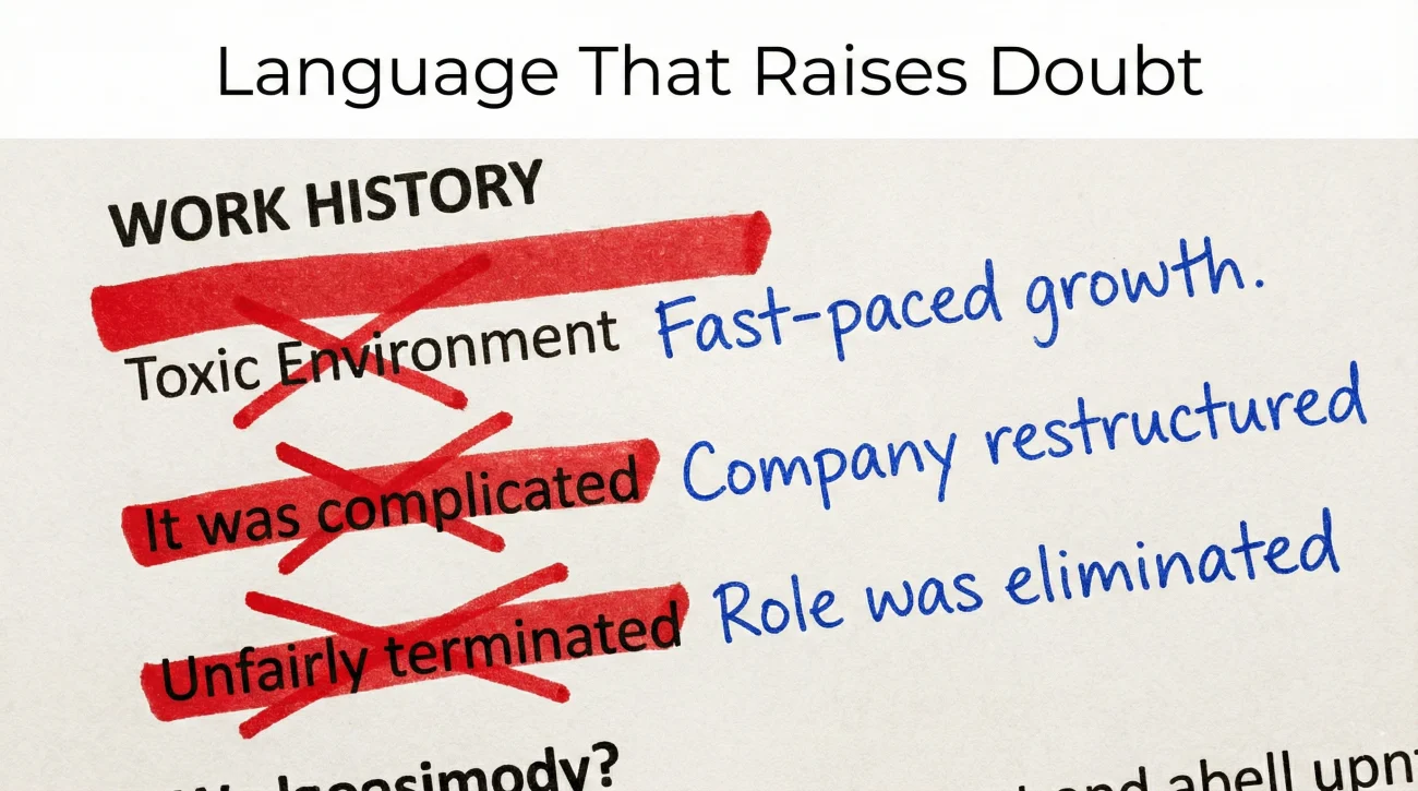 Risky Resume Language That Raises Doubt