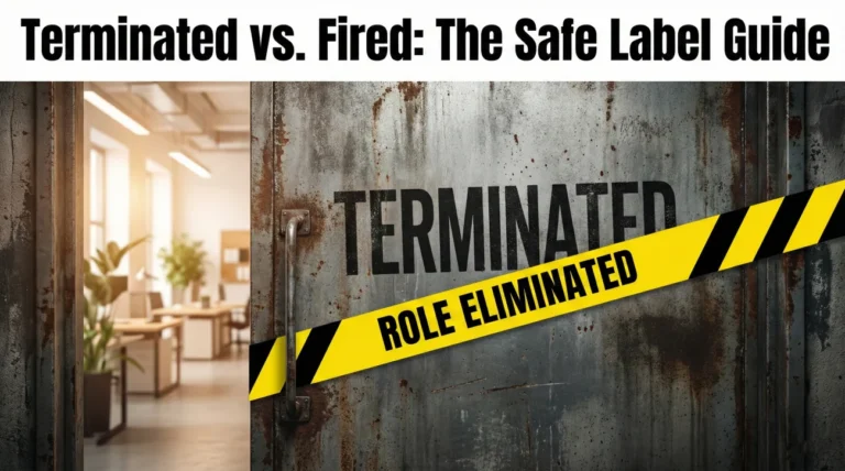 Terminated vs Fired vs Let Go: What Recruiters Assume From Each Word