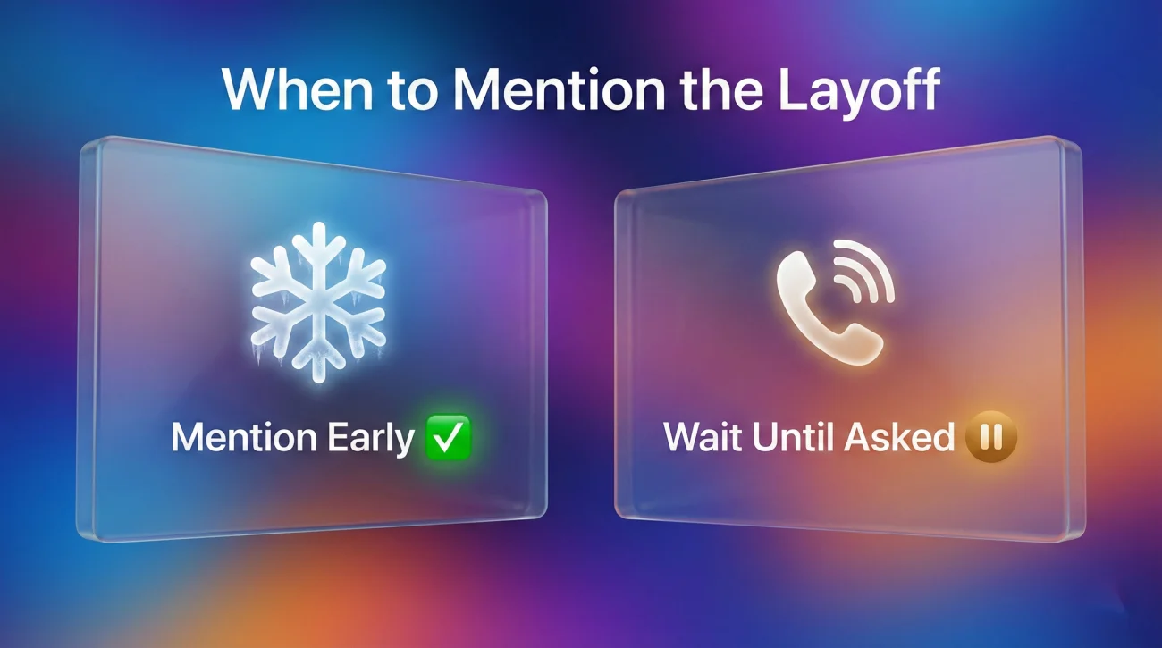 Recruiter Asked About the Layoff: 3 Replies That Keep Momentum 2 When To Mention Layoff To Recruiter