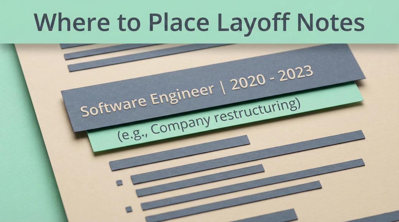 Where To Place Layoff Notes On Resume