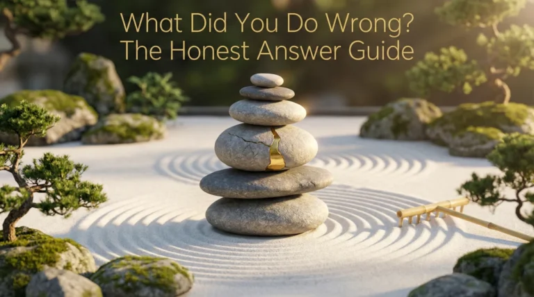What Did You Do Wrong: Answer Without Self-Sabotage (With 5 Accountability Patterns)
