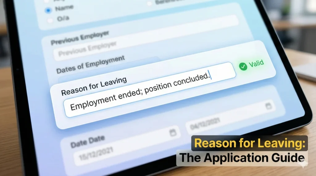 Reason For Leaving Fired Application