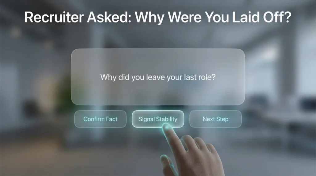 Recruiter Asked About the Layoff: 3 Replies That Keep Momentum 1 Recruiter Asked Why I Was Laid Off