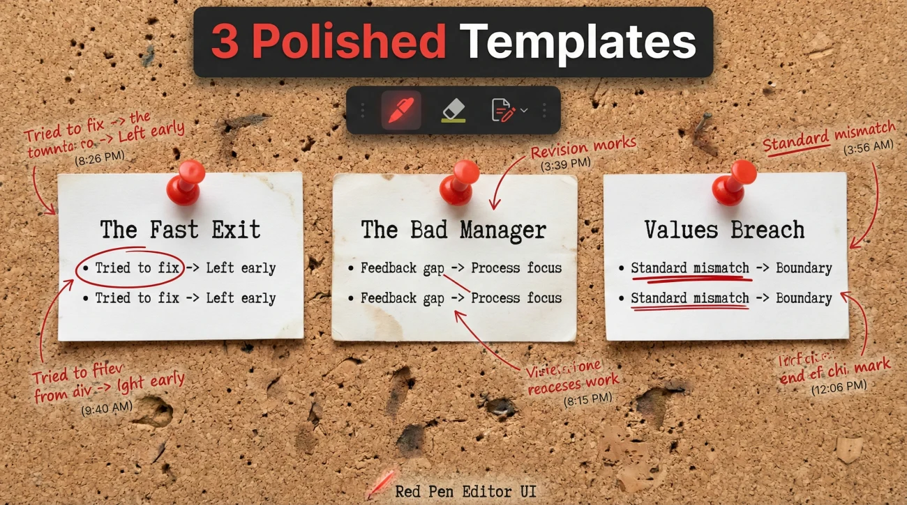 3 Polished Answer Templates Index Cards