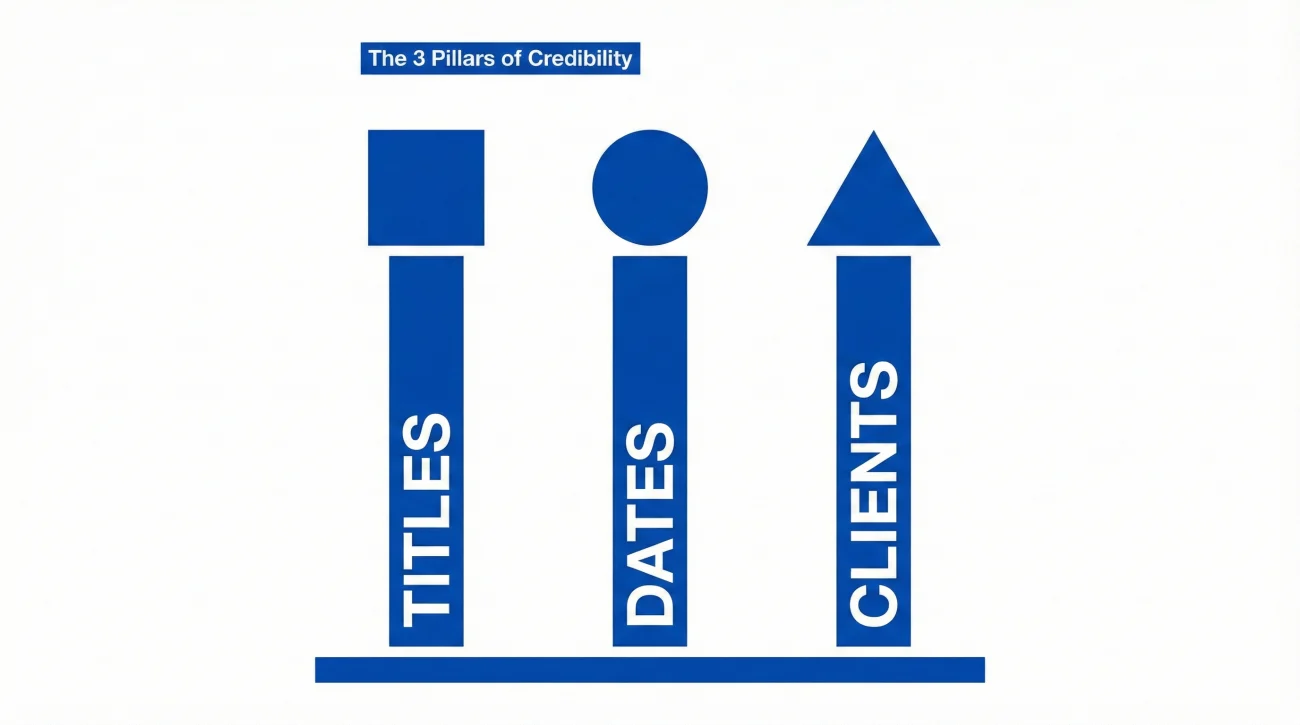 3 Freelance Resume Pillars Titles Dates Clients