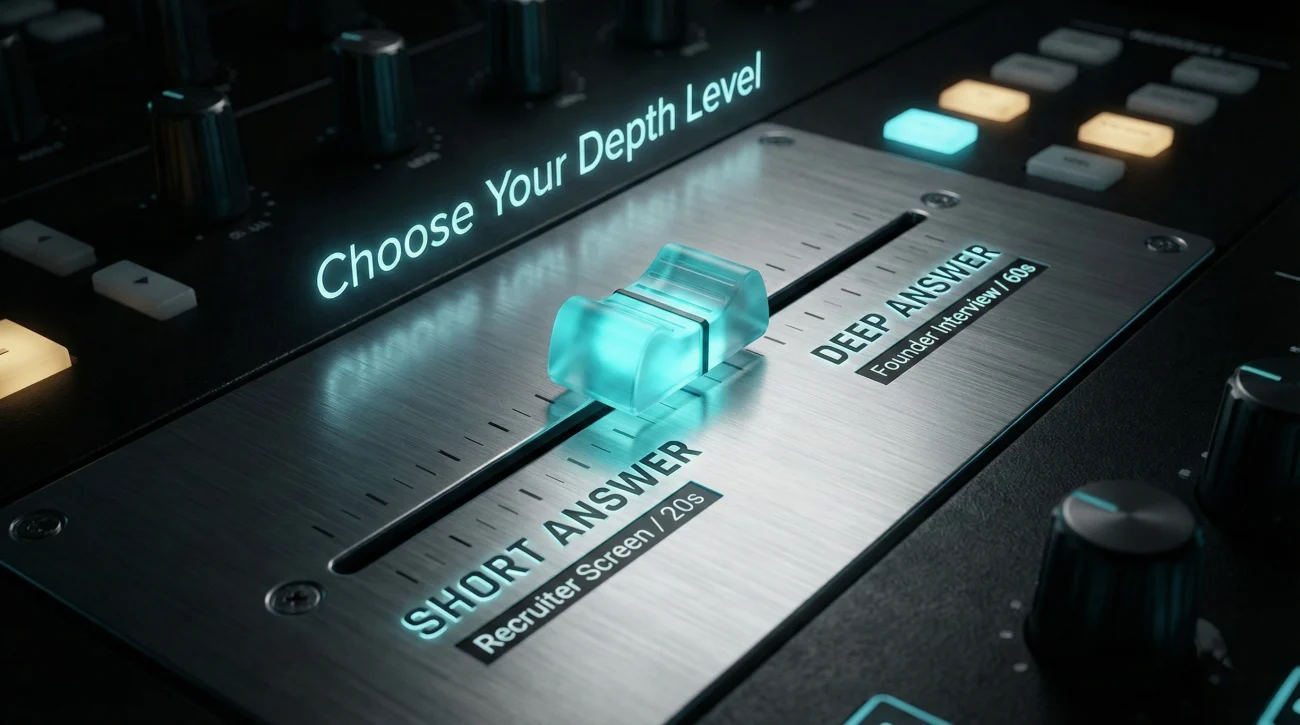 Interview Answer Depth Fader Audio UI