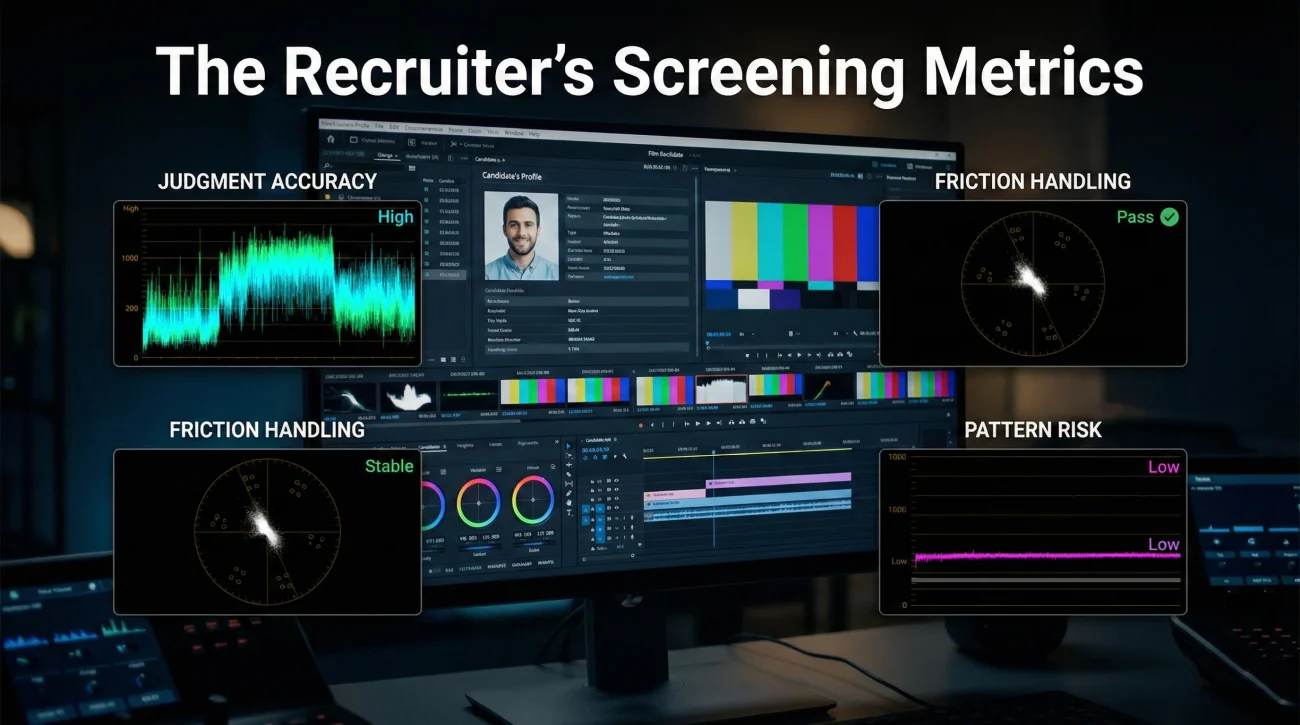 Interviewer Screening Metrics Film Monitor UI