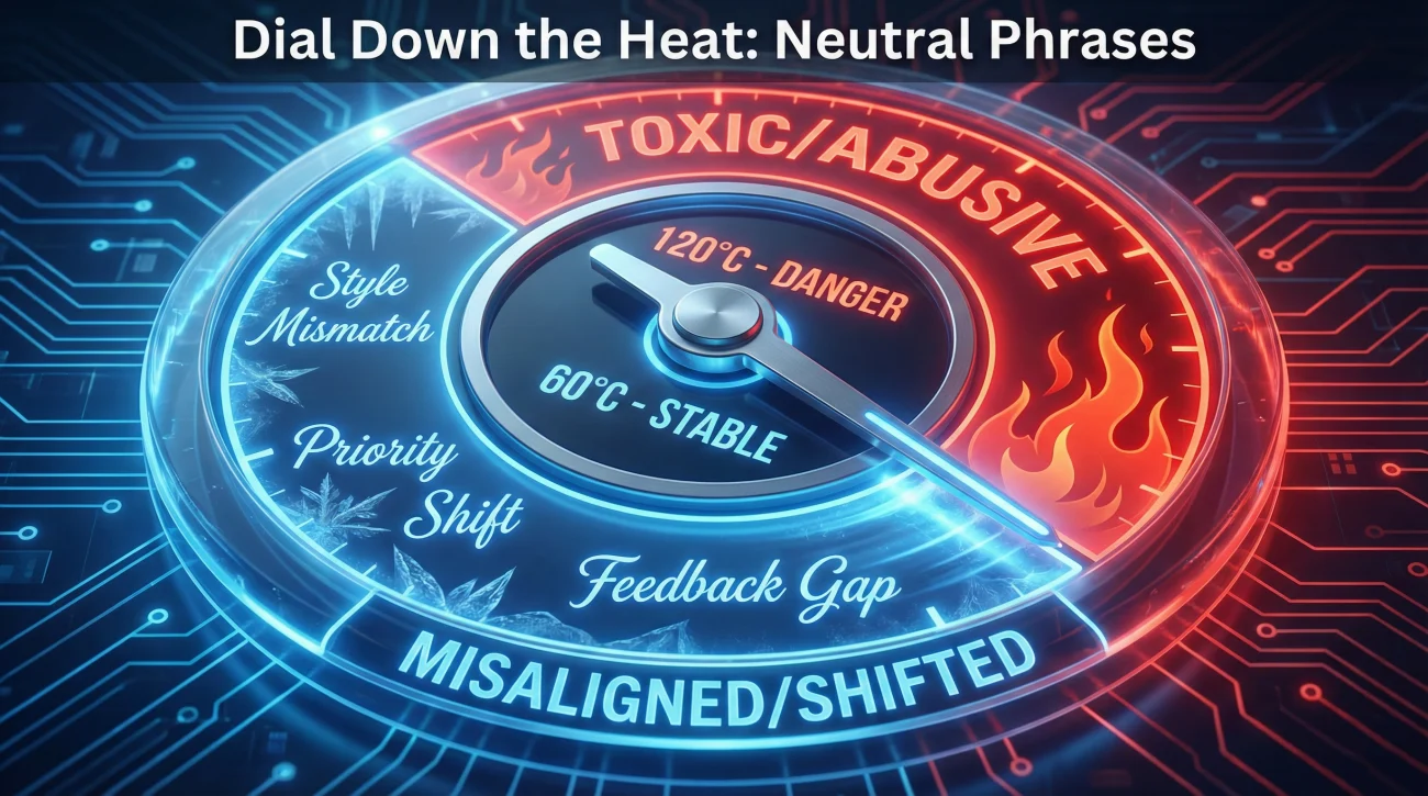 Neutral Phrases Temperature Dial UI