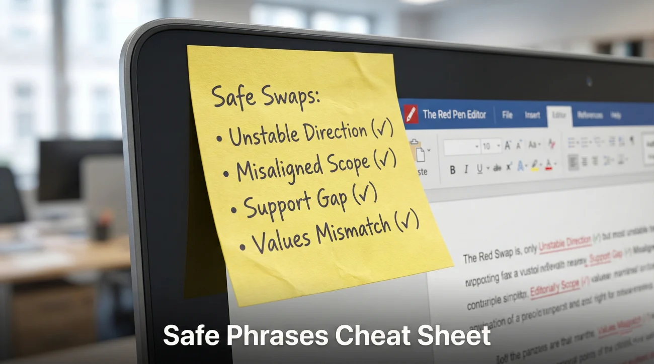 Safe Phrases Cheat Sheet Sticky Note