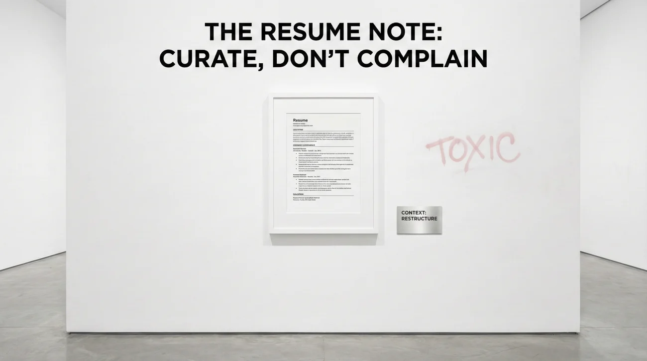 Toxic Workplace Resume Explanation Line