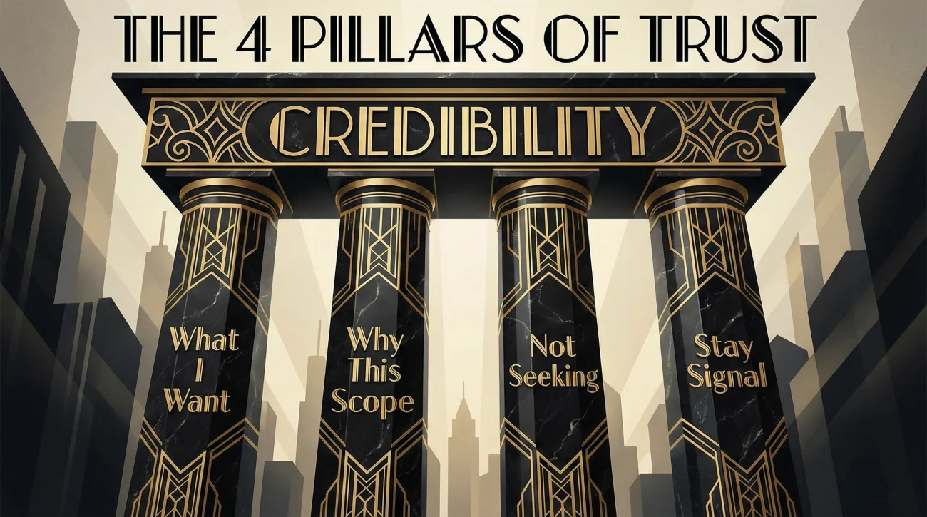 4 Part Answer Structure Art Deco Pillars
