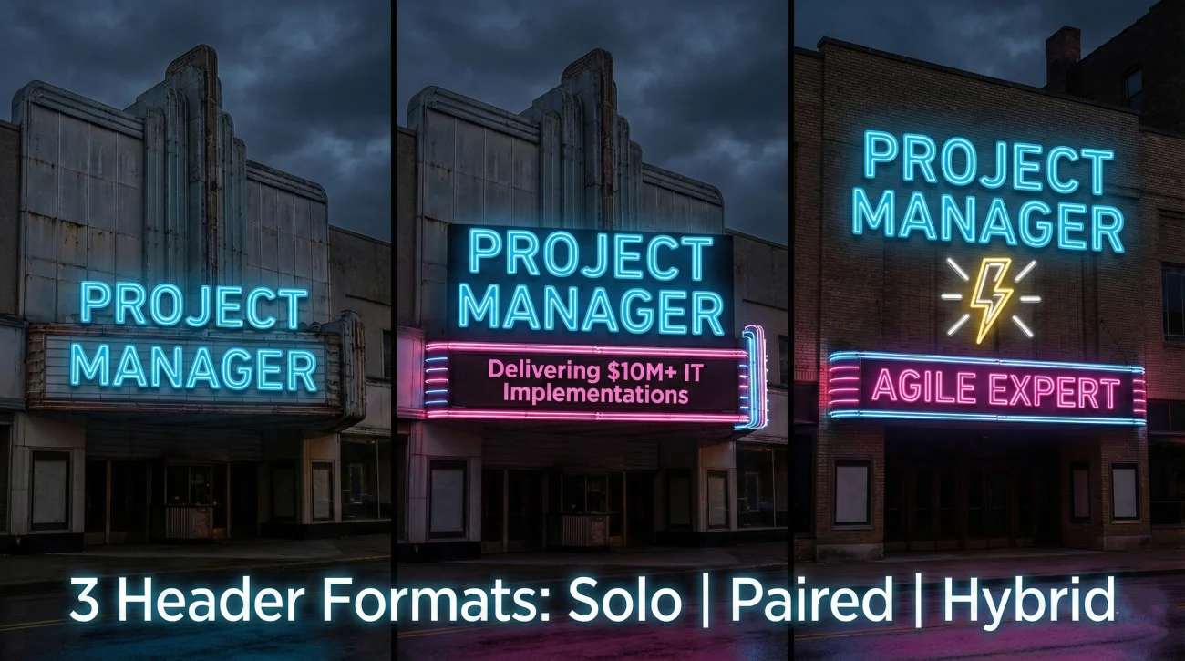 Examples Of Resume Title Only Versus Hybrid Headline Formats