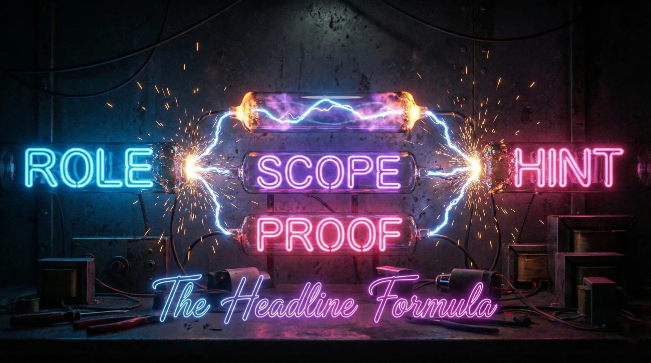 Formula For Writing A Resume Headline With Role Scope And Proof