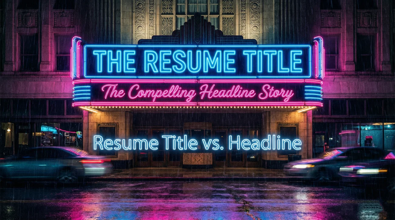 Resume Headline Vs Resume Title