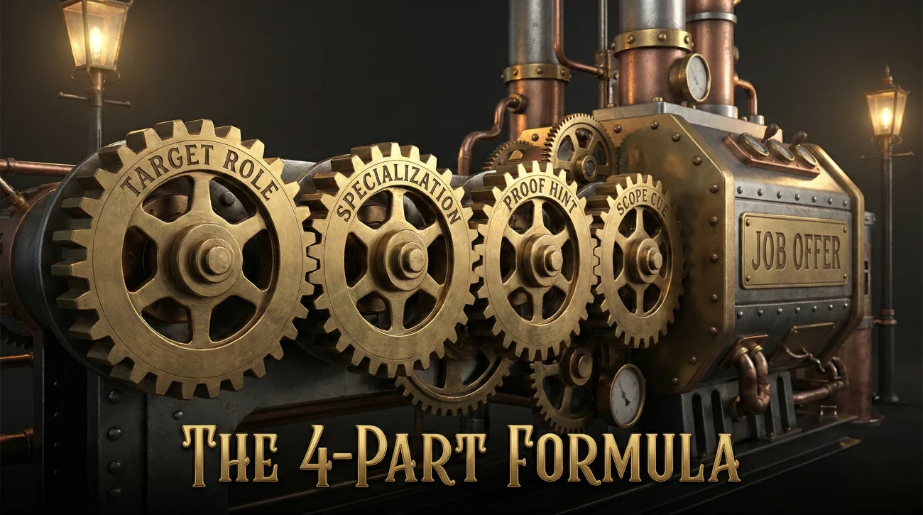 Four Part Resume Headline Formula Including Role Specialization Proof And Scope