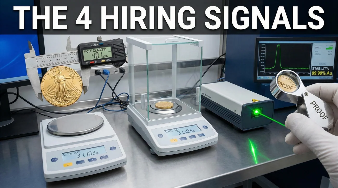 Four Signals Recruiters Look For In Founder Summaries Visualized As Assay Tools