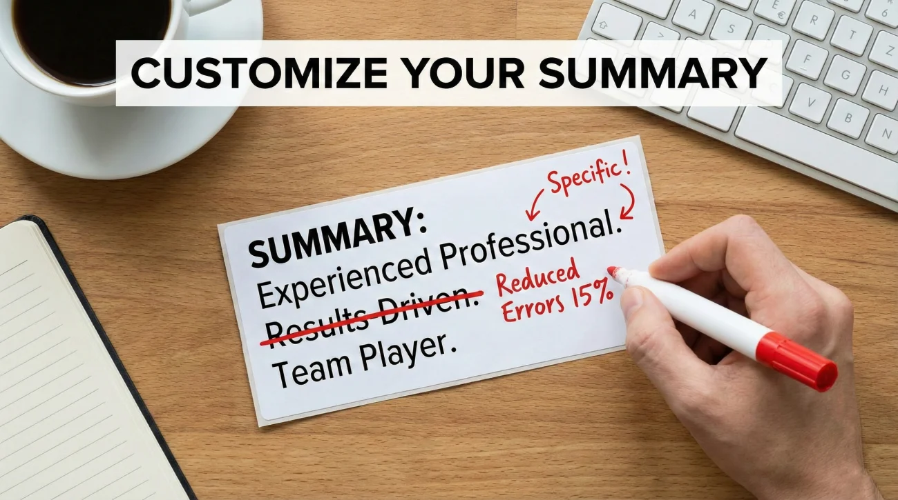 How To Customize Resume Summary Examples Without Sounding Copied
