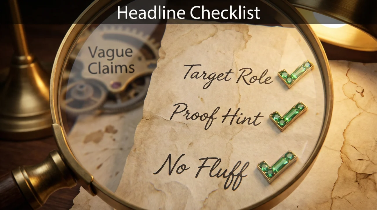 Resume Headline Checklist To Prevent Vague Claims Before Submitting