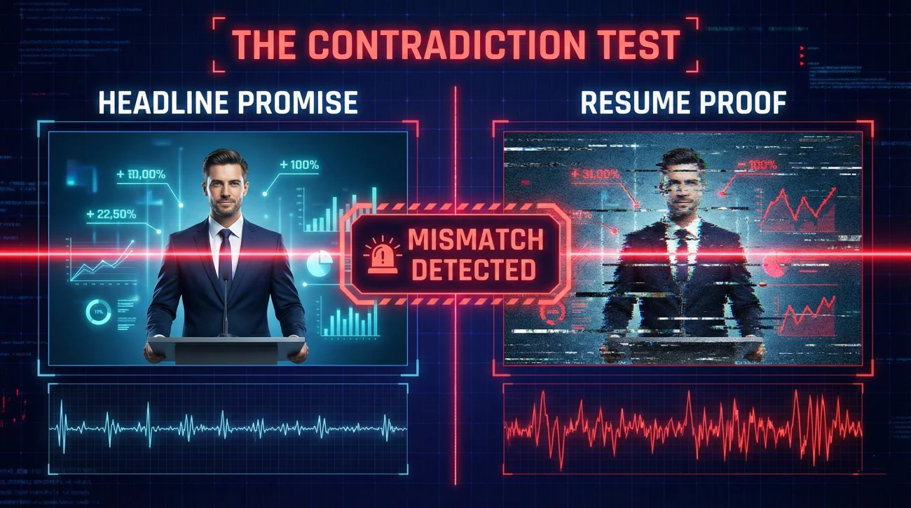 Resume Headline Contradiction Test Identifying Mismatch Between Promise And Proof