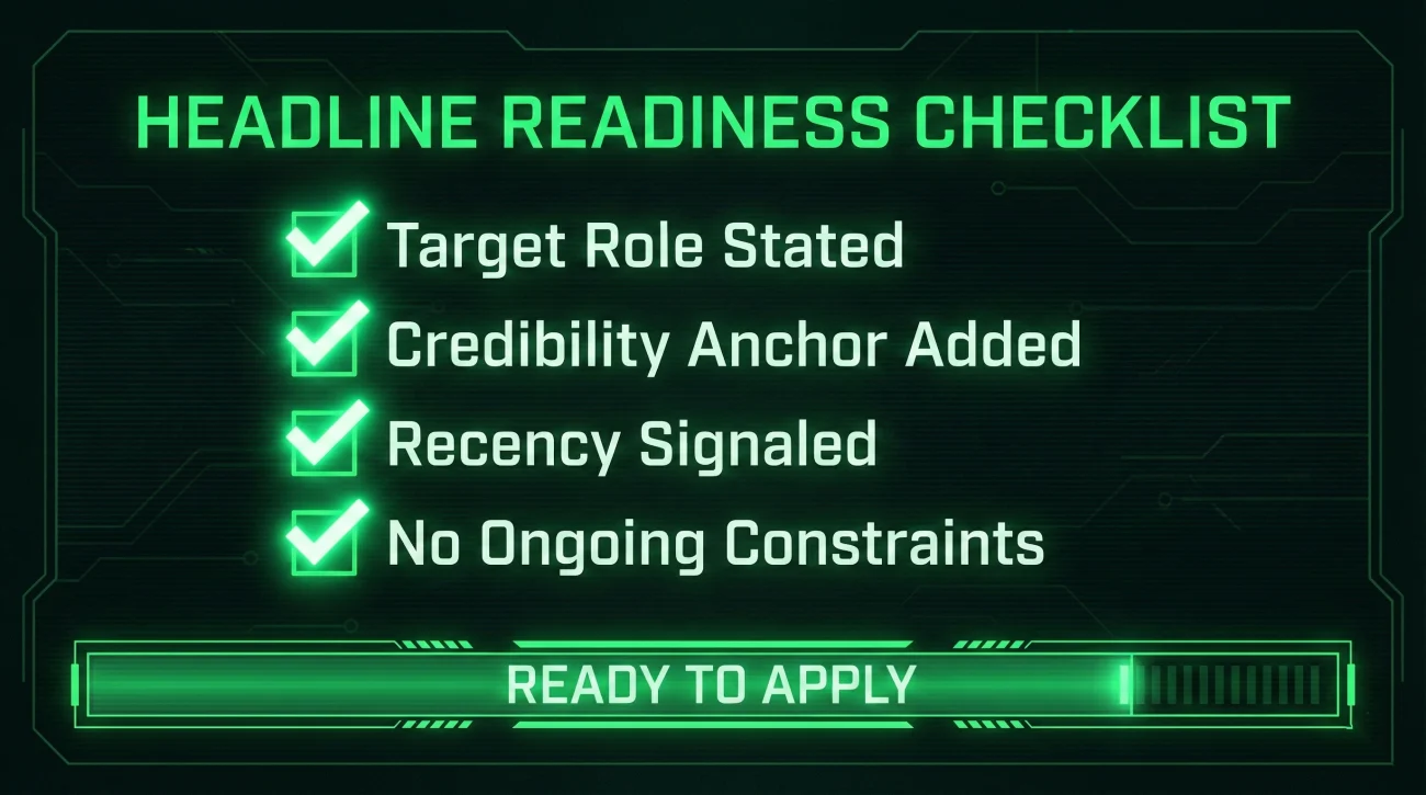 Resume Headline Readiness Checklist Before Submitting