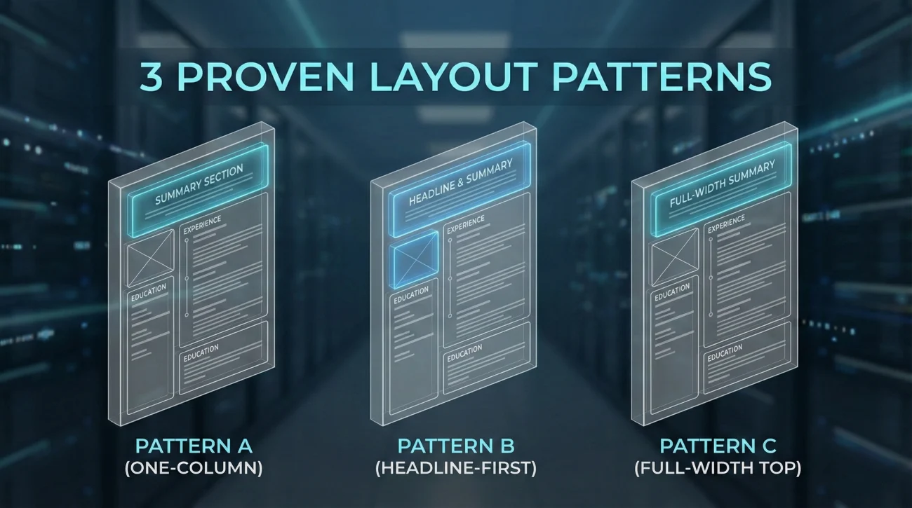 Safe Resume Layout Patterns For Summary Section